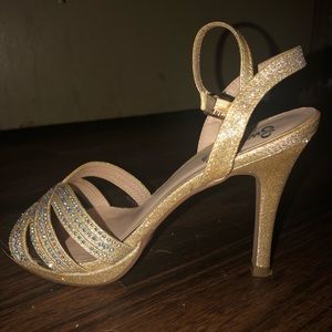 Gold formal heels